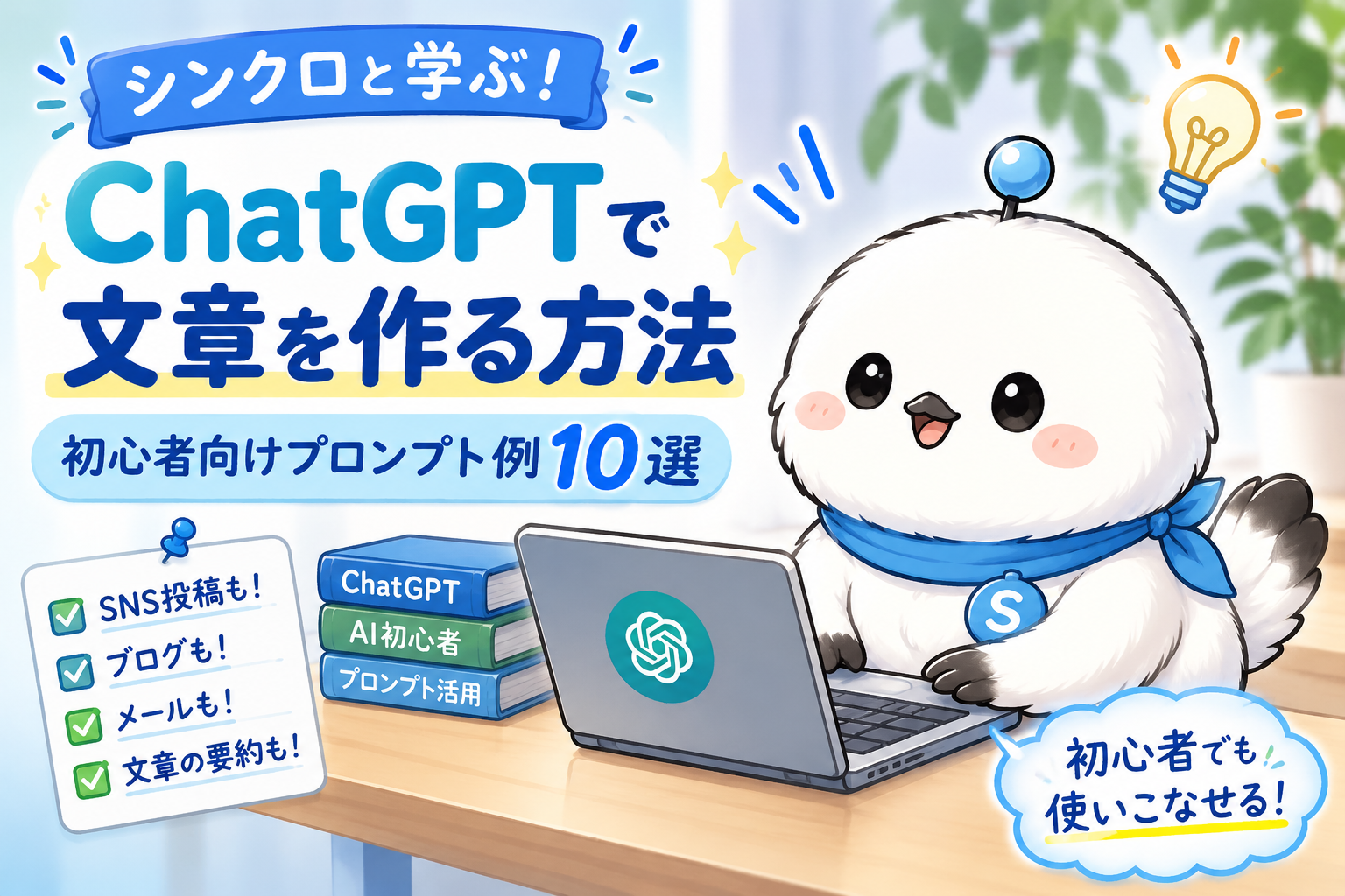 シンクロと学ぶChatGPTで文章を作る方法｜初心者向けプロンプト例10選